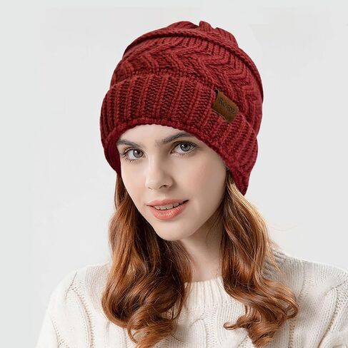 Women Knit Warm Winter Hats for Women Thick for Cold Weather for Winter Slouchy Beanies in Saudi Arabia