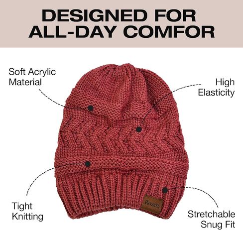 Women Knit Warm Winter Hats for Women Thick for Cold Weather for Winter Slouchy Beanies in Saudi Arabia