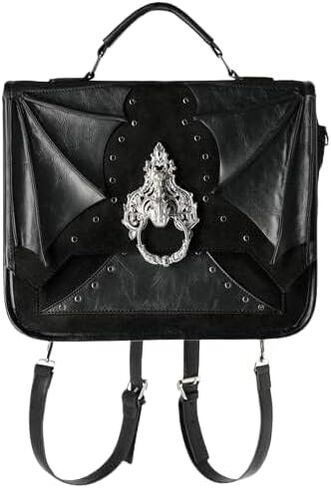 إعادة تصميم Bat Knocker Messenger Bag القوطية المجنحة المرصعة البديلة القابلة للتحويل in Kuwait
