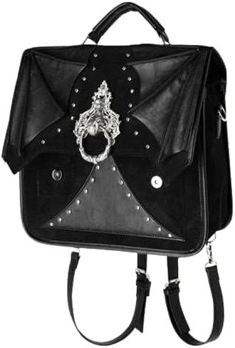 إعادة تصميم Bat Knocker Messenger Bag القوطية المجنحة المرصعة البديلة القابلة للتحويل in Kuwait
