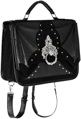 إعادة تصميم Bat Knocker Messenger Bag القوطية المجنحة المرصعة البديلة القابلة للتحويل in Kuwait