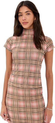 Another Girl Women's Mesh Print Top in Saudi Arabia