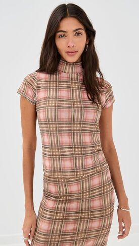 Another Girl Women's Mesh Print Top in Saudi Arabia