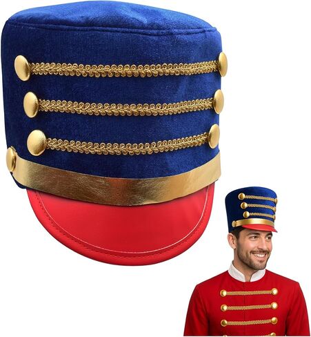 Nicky Bigs Novelties Adult Toy Soldier Hat Majorette Marching Band Major Dress Ringmaster Nutcracker Cosplay Costume in Saudi Arabia