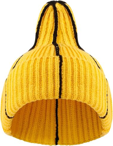 Crazy Banana Brain Beanie - Hilarious Knitted Crochet Hat for Halloween, Christmas, Festival Costume & Fun Winter Accessory Yellow in Saudi Arabia