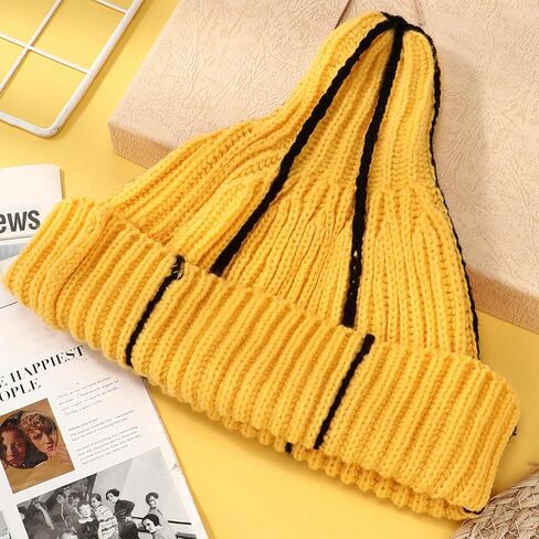 Crazy Banana Brain Beanie - Hilarious Knitted Crochet Hat for Halloween, Christmas, Festival Costume & Fun Winter Accessory Yellow in Saudi Arabia