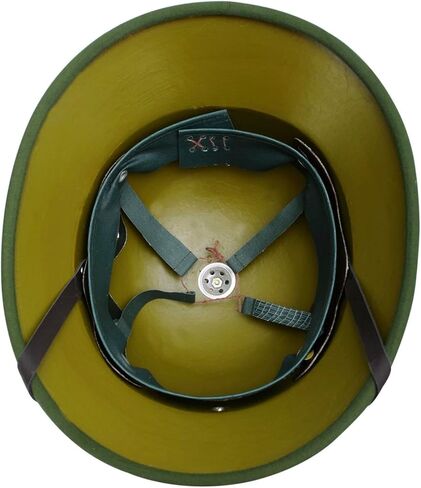 Vietsbay Vietnamese Military Pith Helmet - Authentic Army Hat with Metal Badge & Chin Strap - Green Cotton Blend Costume Headwear in Saudi Arabia