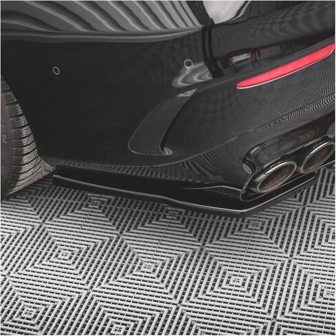 Compatible for Mercedes Benz CLA Class C118 CLA35 CLA45 AMG 2020 Rear Bumper Side Splitter Spoiler Lip Cover Trim by Gloss Black in Saudi Arabia