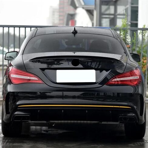 جناح سبويلر خلفي للسيارة، سبويلر خلفي بمظهر كربوني، متوافق مع بنز CLA Class CLA260 CLA45 AMG 2013-2019 (أسود لامع) in Saudi Arabia