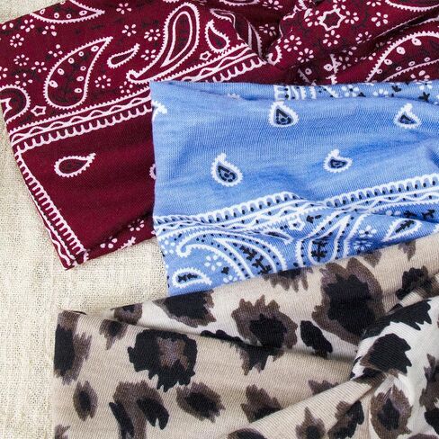 5 Pack Women's Soft Fashion Sports Cotton Elastic Non-slip Headband Women's Fitness Yoga Running Headband in Saudi Arabia