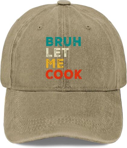 Bruhs Let Me Cook Sun Hats Funny Caps for Dad in Saudi Arabia