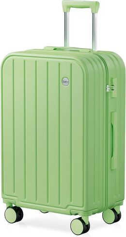 AnyZip Carry On Luggage 22x14x9 حقيبة خفيفة الوزن معتمدة من شركة الطيران TSA Lock، 20 بوصة PC ABS هارد شل الأمتعة مع عجلات للنساء والأطفال (وردي) in Kuwait