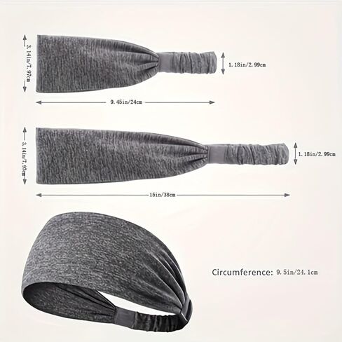 Sports Headbands for Men & Women Moisture Wicking Sweatbands, Elastic Non Slip Sweat Bands for Running,Cycling,Basketball,Yoga in Saudi Arabia