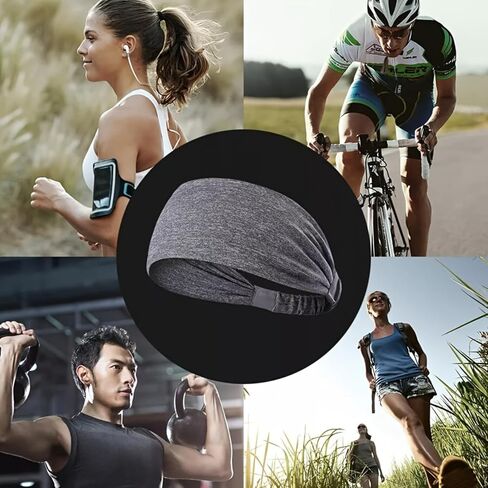 Sports Headbands for Men & Women Moisture Wicking Sweatbands, Elastic Non Slip Sweat Bands for Running,Cycling,Basketball,Yoga in Saudi Arabia