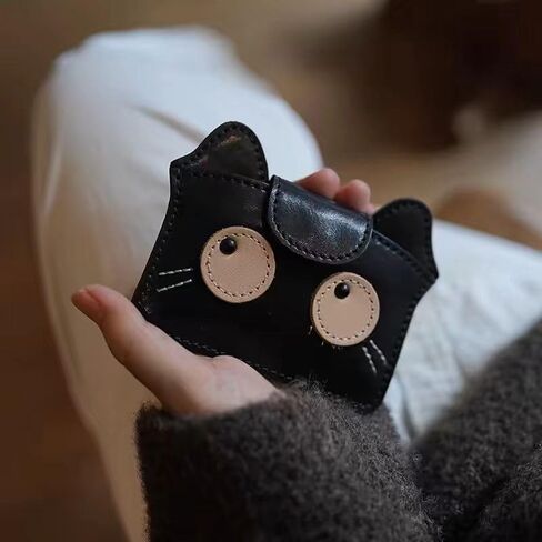 1PC Cartoon Cat Card Wallet Retro Texture Compact Lightweight Soft Pickup Clip Large Capacity for bank Cards Travel Daily Carry, A3 in Saudi Arabia