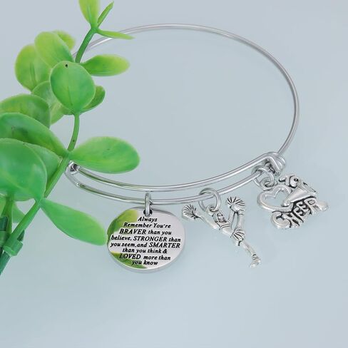 HUTIMY Cheer Bracelet Girls Cheerleader Charm Inspire Bangle, Cheer Jewelry, Gift for Cheerleaders & Teams in Saudi Arabia