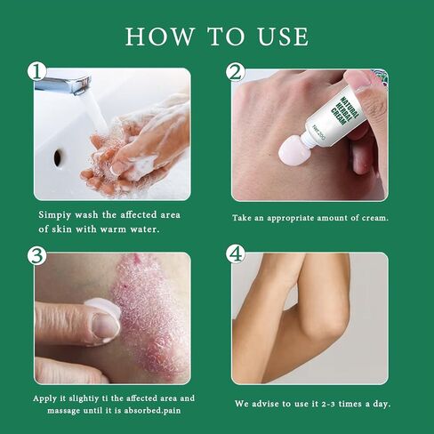 كريم مضاد للفطريات: كريم حكة جوك، كريم مهدئ لتخفيف الأكزيما، عناية طبيعية مهدئة بالكامل وتخفيف سريع لحكة جوك والأكزيما والصدفية - علاج السعفة للبشر - للبالغين والأطفال in Kuwait