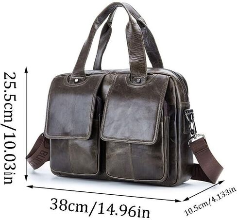 Multi Functional Shoulder Bag Layer Cowhide Handbag Crossbody Briefcase in Saudi Arabia