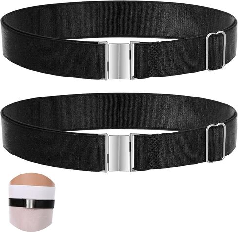 2PCS Garter Belt Plus Size Thigh Belt Thigh Strap Adjustable Gothic Black Garter Thigh Bands Women with Buckle for Thigh High Socks in Saudi Arabia