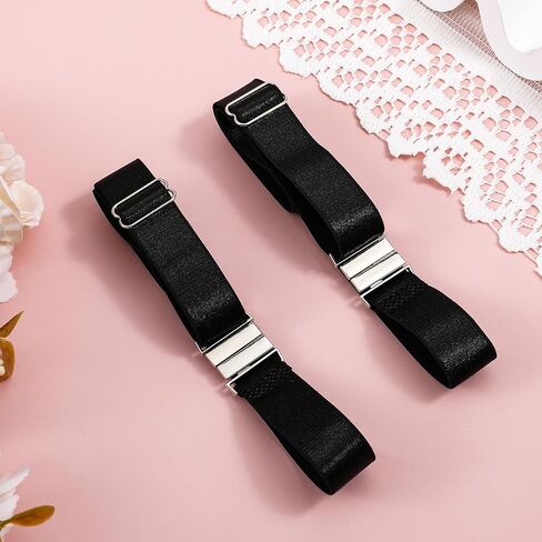 2PCS Garter Belt Plus Size Thigh Belt Thigh Strap Adjustable Gothic Black Garter Thigh Bands Women with Buckle for Thigh High Socks in Saudi Arabia