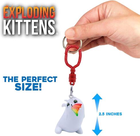 Just Toys LLC Exploding Kittens Backpack Hangers – 5‑Pack Official Game Character Keychains – PVC Mini Figures for Backpacks, Keys & Gifts in Saudi Arabia