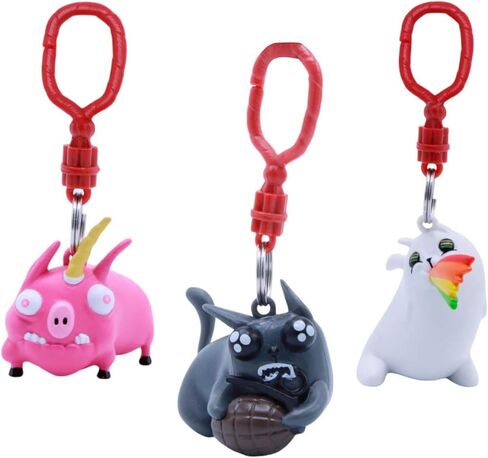 Just Toys LLC Exploding Kittens Backpack Hangers – 5‑Pack Official Game Character Keychains – PVC Mini Figures for Backpacks, Keys & Gifts in Saudi Arabia