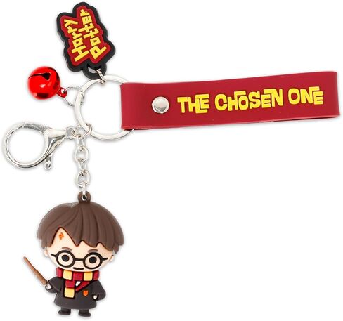 Harry Potter Keychain Bundle - Deluxe Silicone 3D Character Keyring with Wrist Strap and Charm Plus Stickers, More | Harry Potter Wrist Lanyard and Keychain in Saudi Arabia