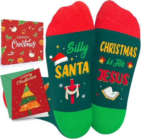 جوارب HAPPYPOP Jesus Gifts Idea - هدايا مسيحية للأطفال، جوارب عيد الميلاد للأطفال in Kuwait