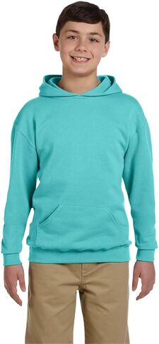 Jerzees Big Boys Drawcord Pullover Hooded Sweatshirt_Scuba Blue_Medium in Saudi Arabia
