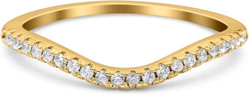 Blue Apple Co. Fashion Half Eternity Ring Round Simulated Cubic Zirconia 925 Sterling Silver (4mm) in Saudi Arabia