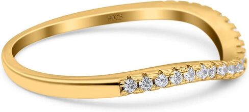 Blue Apple Co. Fashion Half Eternity Ring Round Simulated Cubic Zirconia 925 Sterling Silver (4mm) in Saudi Arabia
