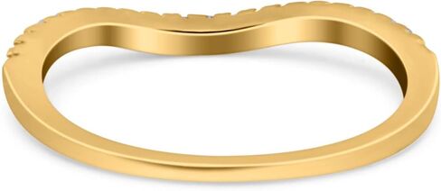 Blue Apple Co. Fashion Half Eternity Ring Round Simulated Cubic Zirconia 925 Sterling Silver (4mm) in Saudi Arabia