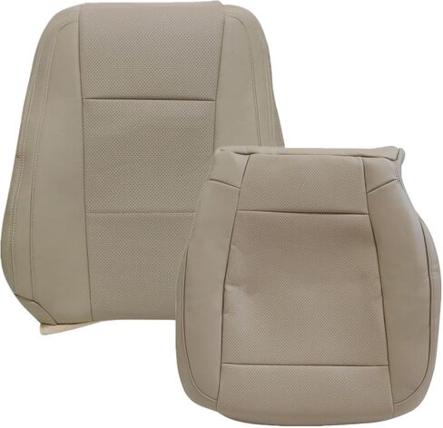 SecosAutoparts Driver Side Bottom and Top Lean Back Replacement Perforated Leather Seat Cover Black Compatible with Ford F250 F350 Lariat XLT 2017 2018 2019 2020 2021 2022 in Saudi Arabia