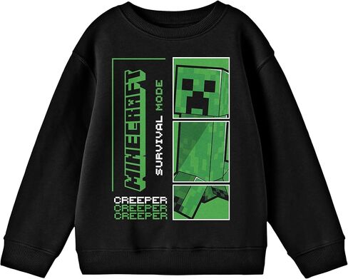 سترة Minecraft Creeper Survival Mode للشباب ذات رقبة دائرية وأكمام طويلة in Kuwait