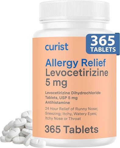 Curist Levocetirizine 5 mg (180 Tablets) Allergy Pills, 24 Hour Allergy Relief - Allergy Medicine in Kuwait