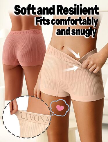 Livona 6-Pack Girls' Seamless Boyshort Underwear,Moisture-Wicking Kids Panties,No-Ride Design in Saudi Arabia