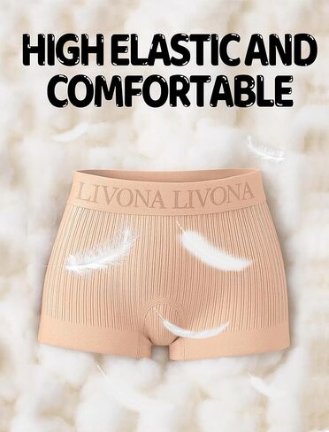 Livona 6-Pack Girls' Seamless Boyshort Underwear,Moisture-Wicking Kids Panties,No-Ride Design in Saudi Arabia