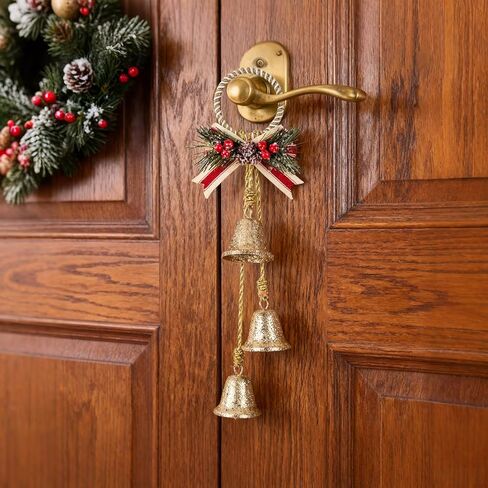 Christmas Bells Decorations Jingle Bell，Hanging Decorative for Door,Wall, Bedroom, Living Room,Tree Ornaments for Home Decor, Wreath, Door Hanging,Cluster Decorative Bells (Glittering Gold) in Saudi Arabia