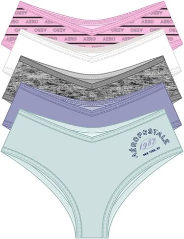 AEROPOSTALE Women's Cheeky Hipster Panty Multipack Cotton Spandex Comfy Everyday Underwear Set for Women V-Waist in Saudi Arabia
