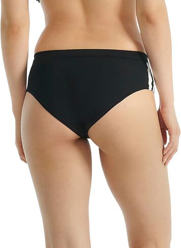 adidas Womens 3 Stripes Active Essentials Cotton Hipster Underwear 2-Pack, Black/Black, Small in Saudi Arabia