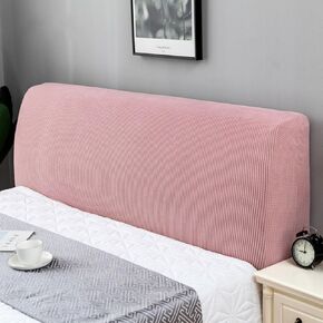 Bed Headboard Slipcover, Stretch Bed Headboard Cover, Thick Fabric Solid Color Dustproof Bed Head Protector Cover, Washable Anti-Dirty Headboard Protector (Sakura Pink,Queen/59-67") in Saudi Arabia