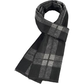 وشاح شتوي رجالي من الكشمير يشعر بالدفء، وشاح طويل منقوش بشراشيب للرجال in Kuwait