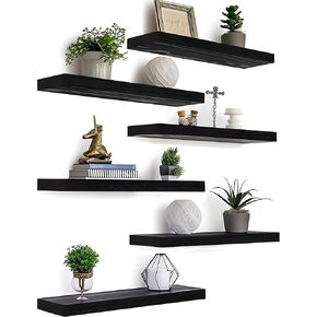 48 Inch Floating Shelves for Wall Rustic Light Wood Wall Shelves for Bedroom Set of 4 in Saudi Arabia