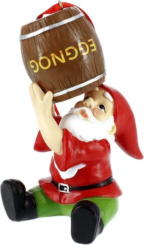 Gnometastic Holiday Double Bird Gnome Ornament, 3.5 Inch - Inappropriate, Funny Christmas Ornaments for Adults, Holiday Home Decor and White Elephant Gifts for Adults in Kuwait