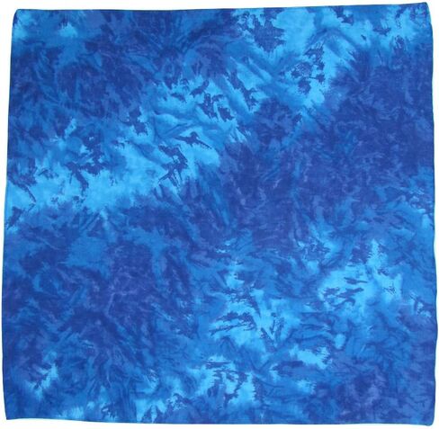 Blue Tie Dye Two Sided Imprint Bandana in Saudi Arabia