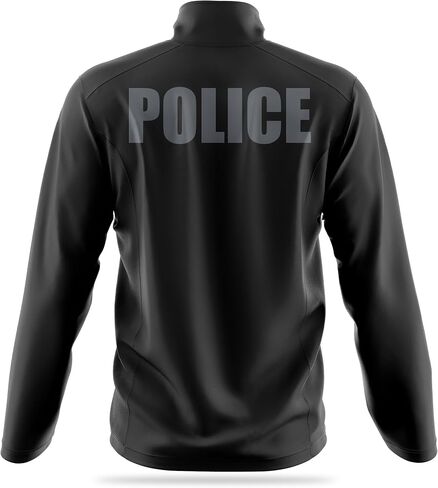 Police Soft Shell Jacket - USA Patriotic Apparel - Poly & Spandex Blend for Odor Free & Moisture-Wicking Comfort in Saudi Arabia