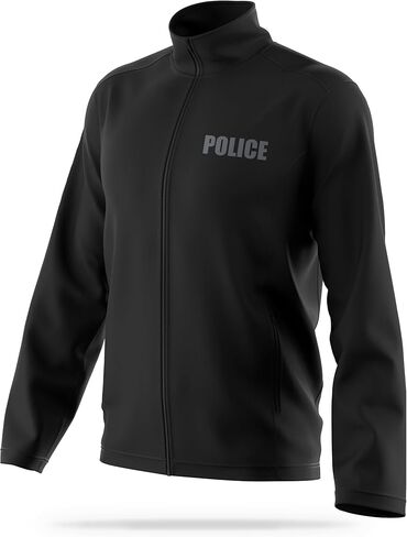 Police Soft Shell Jacket - USA Patriotic Apparel - Poly & Spandex Blend for Odor Free & Moisture-Wicking Comfort in Saudi Arabia