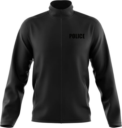 Police Soft Shell Jacket - USA Patriotic Apparel - Poly & Spandex Blend for Odor Free & Moisture-Wicking Comfort in Saudi Arabia