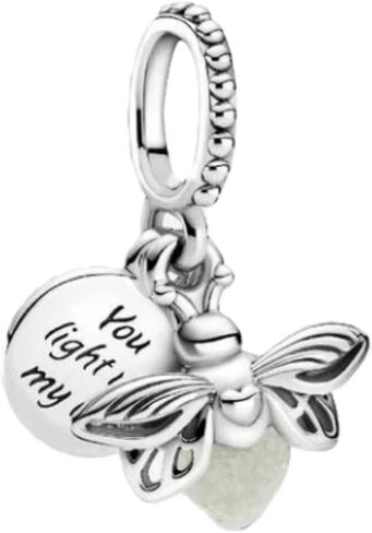 925 Sterling Silver Christmas Beads Charms for Bracelets Necklaces, Elk Turtle Butterfly Firefly Infinity Snowflake Santa Love Dangle Pendant Valentine's Day Birthday Charms Jewelry Gift for Women in Saudi Arabia