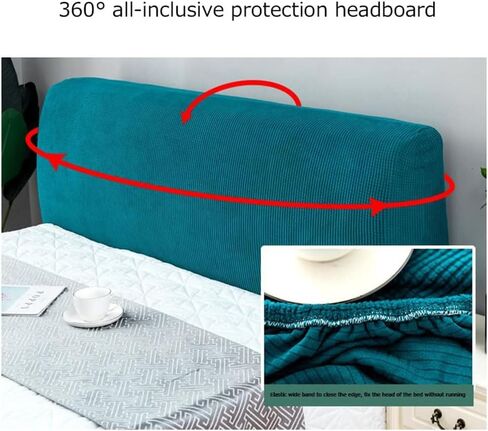 Bed Headboard Slipcover, Stretch Bed Headboard Cover, Thick Fabric Solid Color Dustproof Bed Head Protector Cover, Washable Anti-Dirty Headboard Protector (Sakura Pink,Queen/59-67") in Saudi Arabia